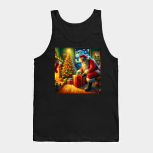 Stellar Santa - Starry Night Sky Holiday Art Prints Tank Top